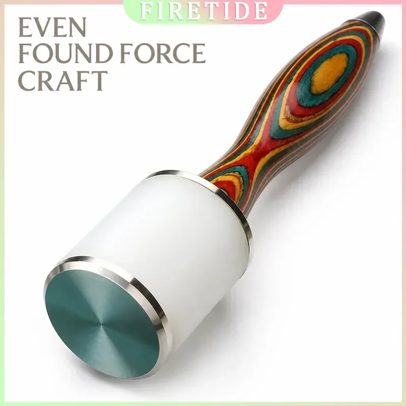 Leather Craft Carving Hammer Wooden Handle Nylon Mallet Punching Cutting Tools For Stamping Sewing Leather Colored Handle