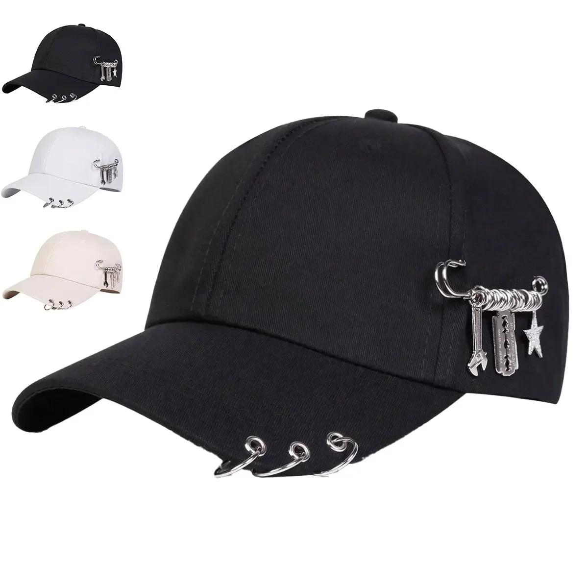 Unisex Personalized Iron Ring Baseball Caps Spring Autumn Ou