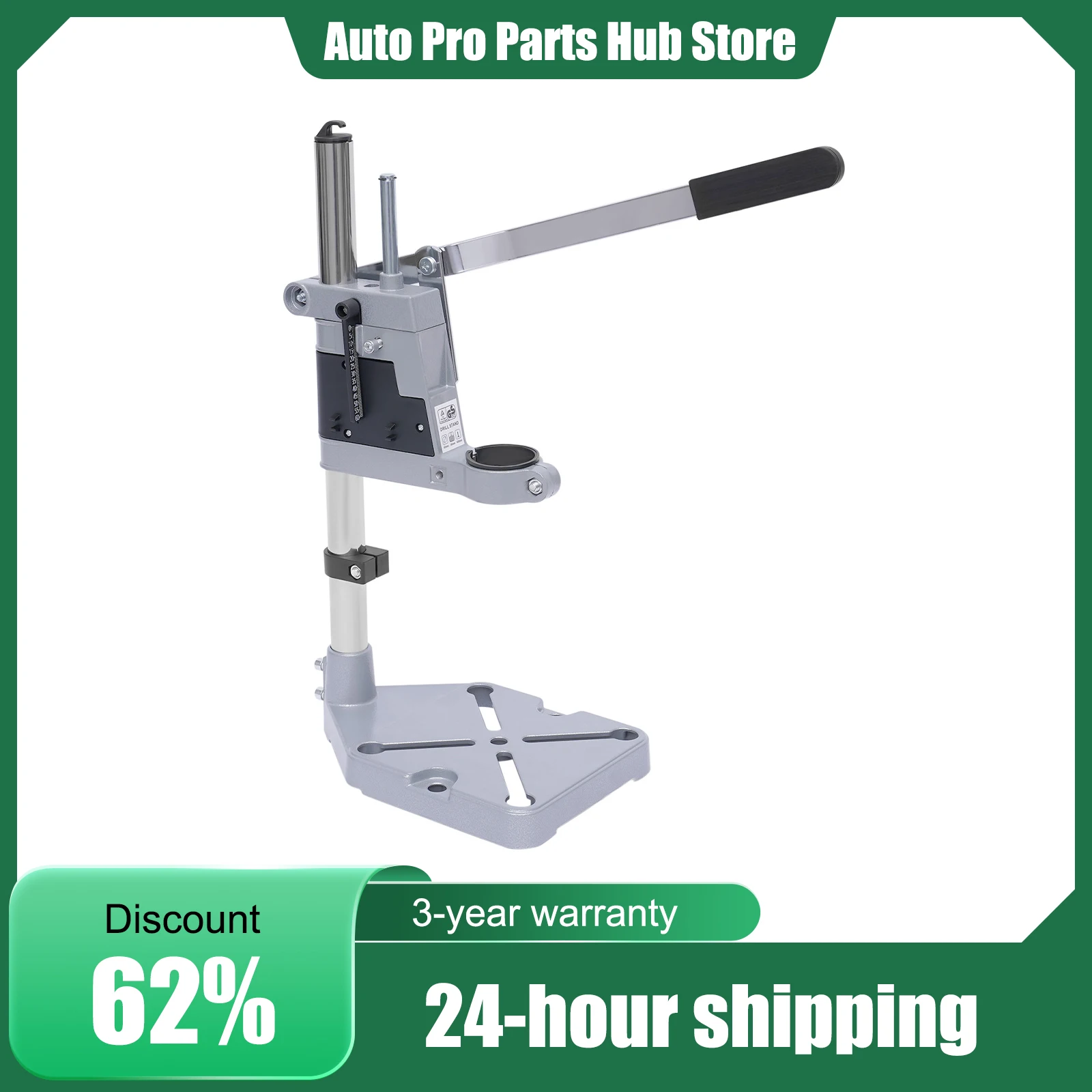 

Mortise Machine, Electric Drill Stand, Drill Holder Rack, Single Hole Aluminum Alloy Clamp, Secure Grinding Hanger