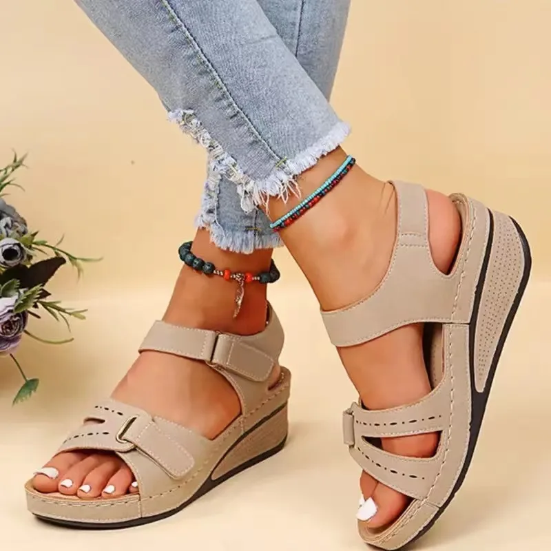 

2024 New Sandals Women Soft Ladies Sandals Slip On Open Toe Walking Shoes Slippers Party Shoes Women