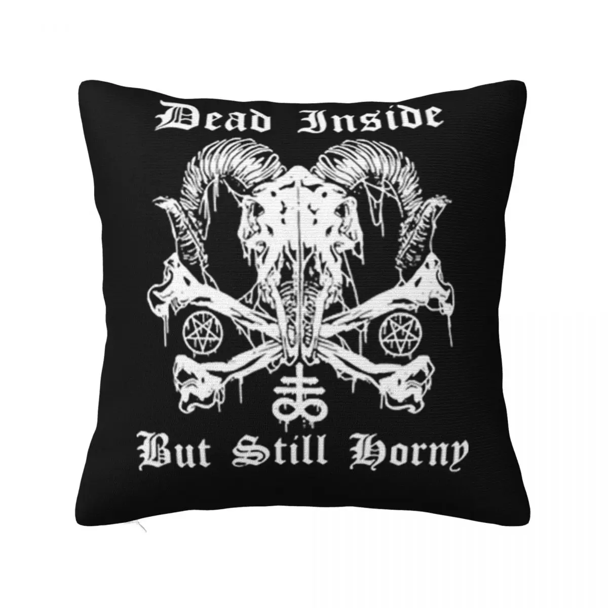 Satan Dead Inside But Still Horny Hot High Quanlity Science Hip Hop Homme Printing Slogan Comical Game Mens Pillow Case