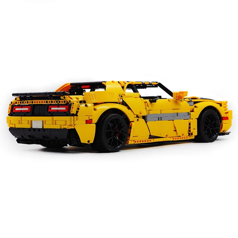 MOC 93560 152910 1:8 نموذج سيارة رياضية تشالنجر شيطان تكنولوجيا Hellcat ملحقات السباق اللبنات لعبة الطوب عيد الميلاد
