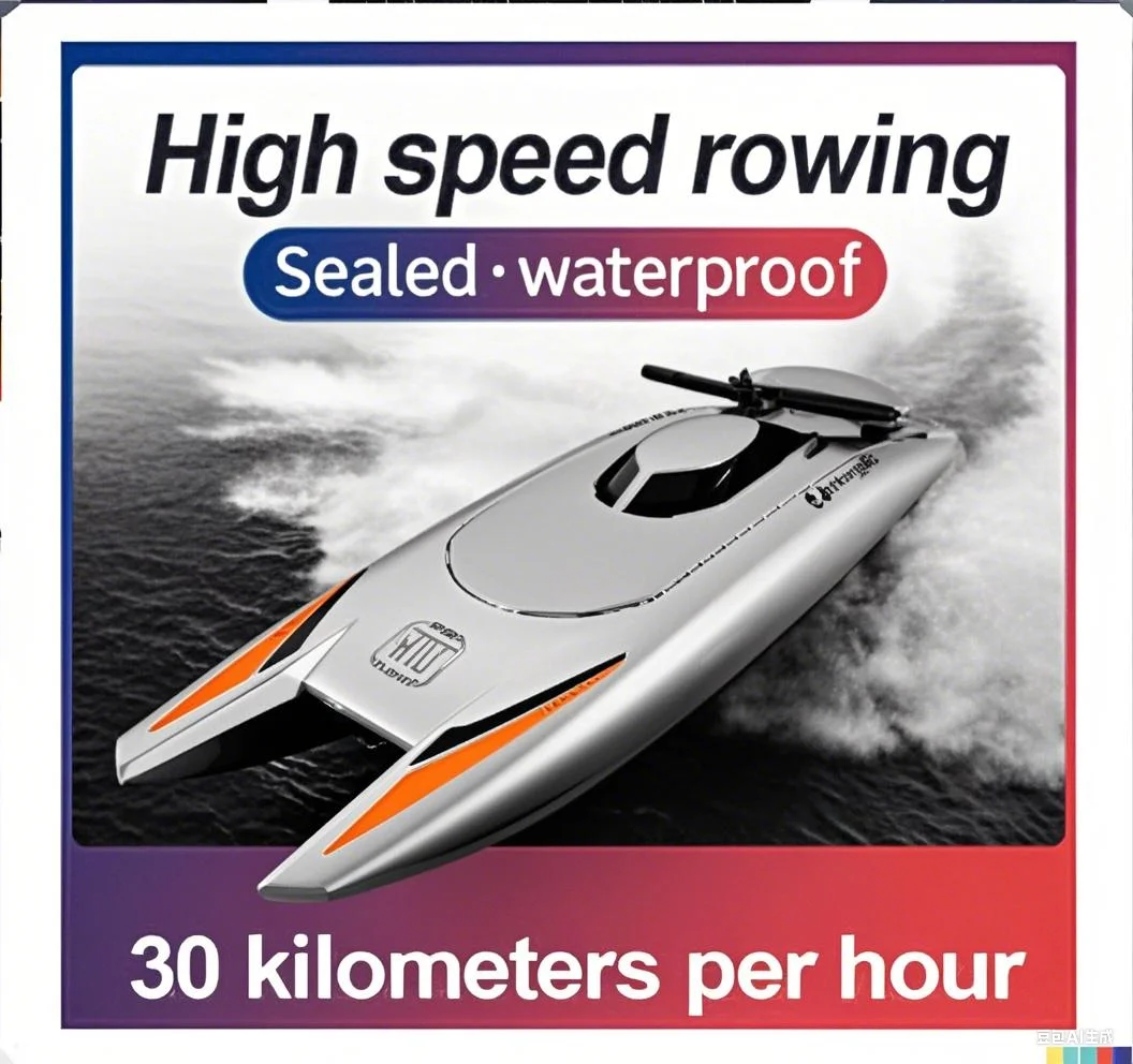 الموديل 805: قارب سباق عالي السرعة مزود بمحرك مزدوج 2.4G، مقاوم للماء بقناتين، 30 كم/ساعة – هدية مثالية للأطفال