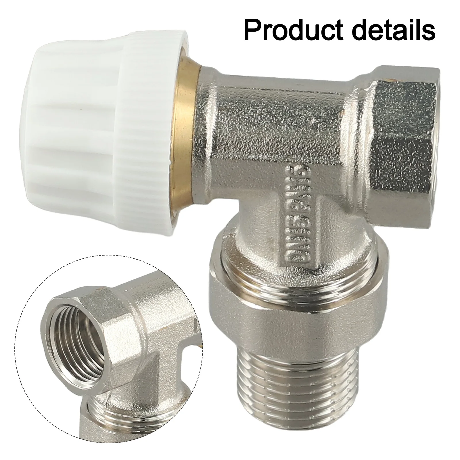DN15 Thermostatic Valve Brass Angle Thermostatic Valve Brass Construction M30x1.5mm Thread For Energy-efficient Heating