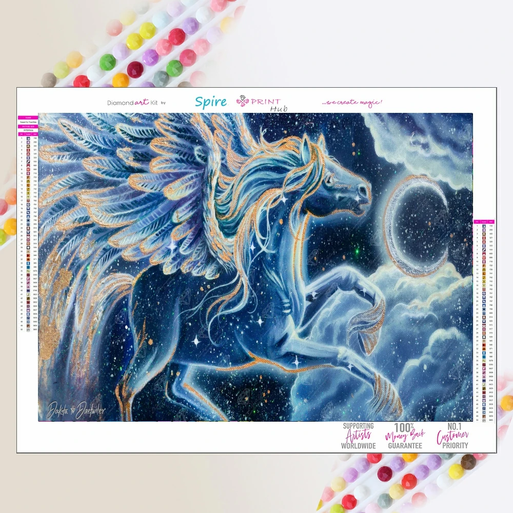 Pegasus Constellation Crystal Drills Diamond Painting New Fantasy Animal Art Embroidery Cross Stitch Mosaic DIY Home Decor Gift