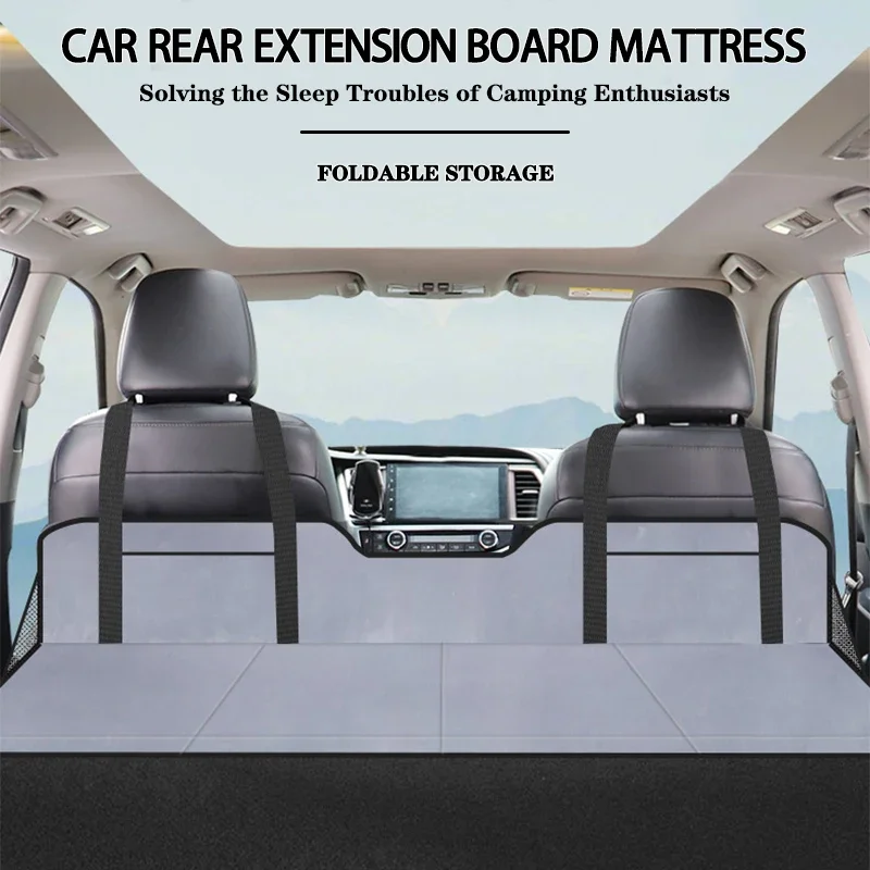 Foldable Car Travel Bed Mattress Car Rear Extension Plate Rear Seat Non Inflatable Car Extra Long Mattress Portable Vehicle Mat