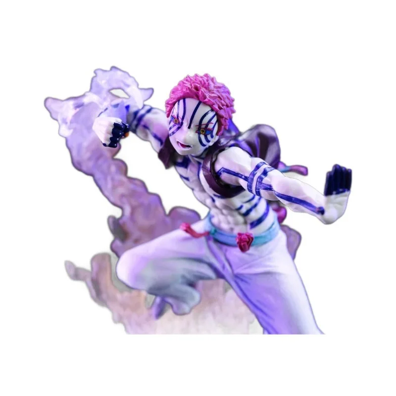 Nowość w magazynie 18cm Figurka Anime Demon Slayer Battle Akaza Model Akcji Figurka Zabawka z PVC dla Dzieci Prezent Kolekcjonerski Model Ozdoba