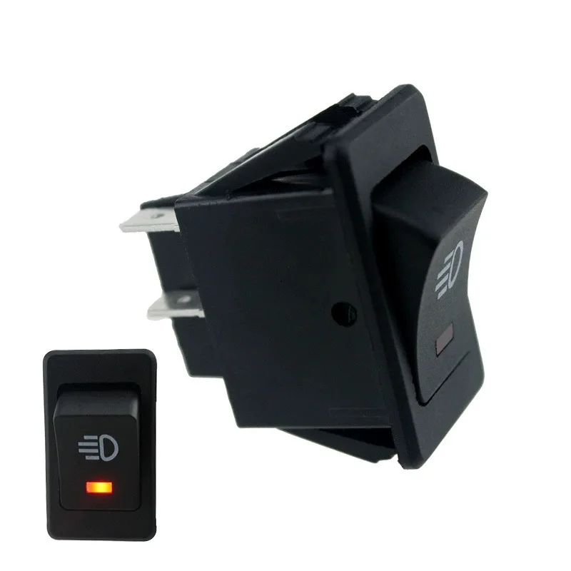 1pcs KCD4 Rocker Switch ON-OFF 2 Position 4 Pins LED push button 12v 35A automobile refitting fog lamp switch with light