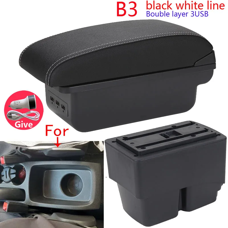 Voor Ford Fiesta Armsteun doos Voor Ford Fiesta MK7 Auto Armsteun 2009-2017 opbergdoos Interieur details Accessoires eenvoudige installatie