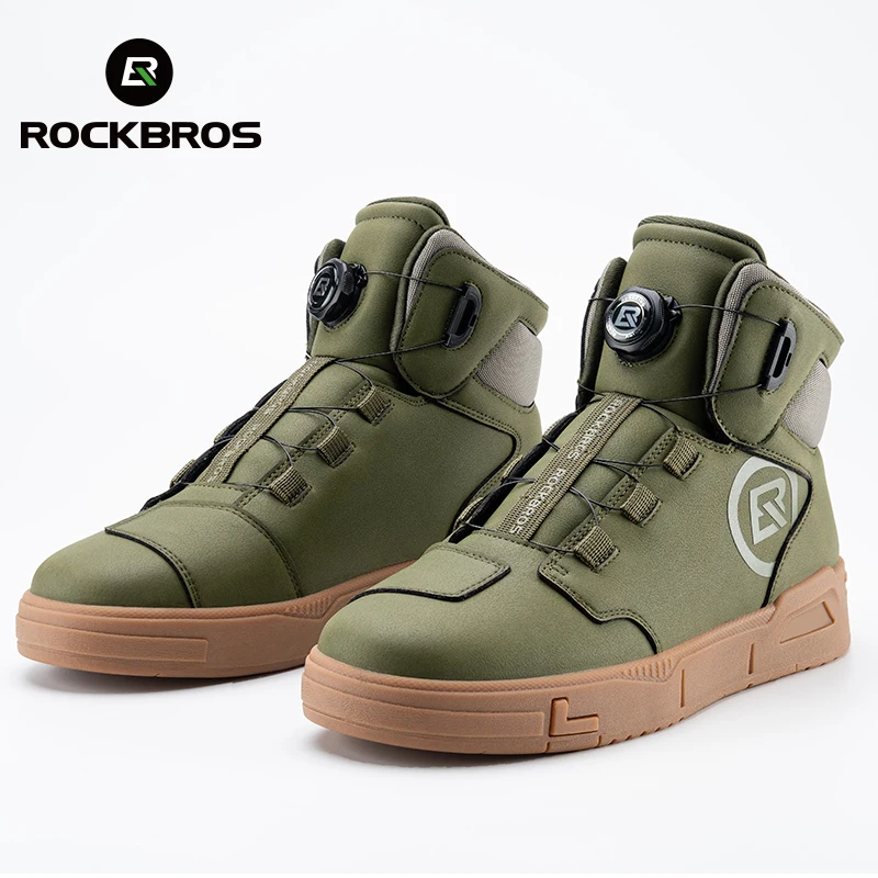 ROCKBROS Cycling Shoes Men Women Flat Boots Bike Motorcycle Shoes MTB Road Bike Casual Sports Footwear Hiking Bicycle Sneakers