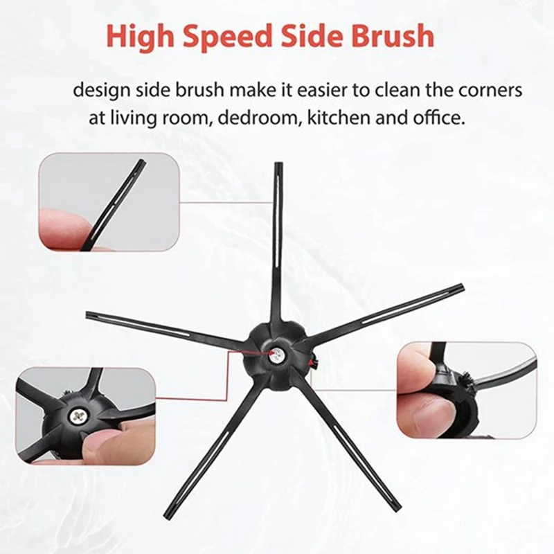 ABMI-9 Pcs For Roborock Q7 / Q7+ / Q7 Max+ Sweeping Robot Main Side Brush Mop Filter Dust Bag Set Cleaner Parts Replacement