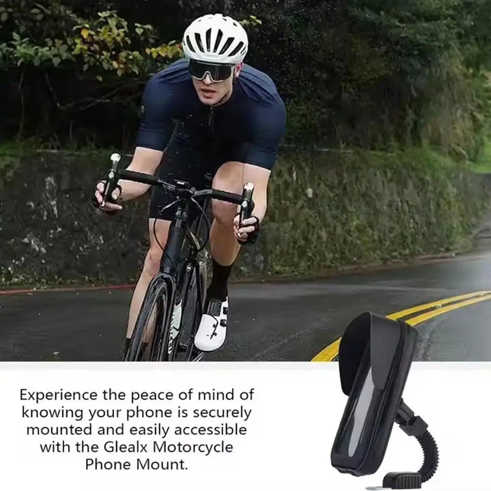 

360° Rotatable Bike Phone Holder Bag Waterproof Motorcycle Phone Bicycle Touch Mount Pouch Handlebar Accessories Bag Screen D5W2