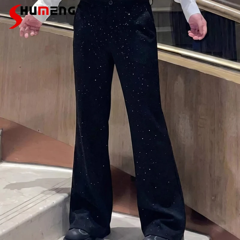 

Fashion Flared Trousers Men's 2026 Spring High-end Starry Sky Design Sparkling Pants Handsome Loose Comfort Versatile Trousers