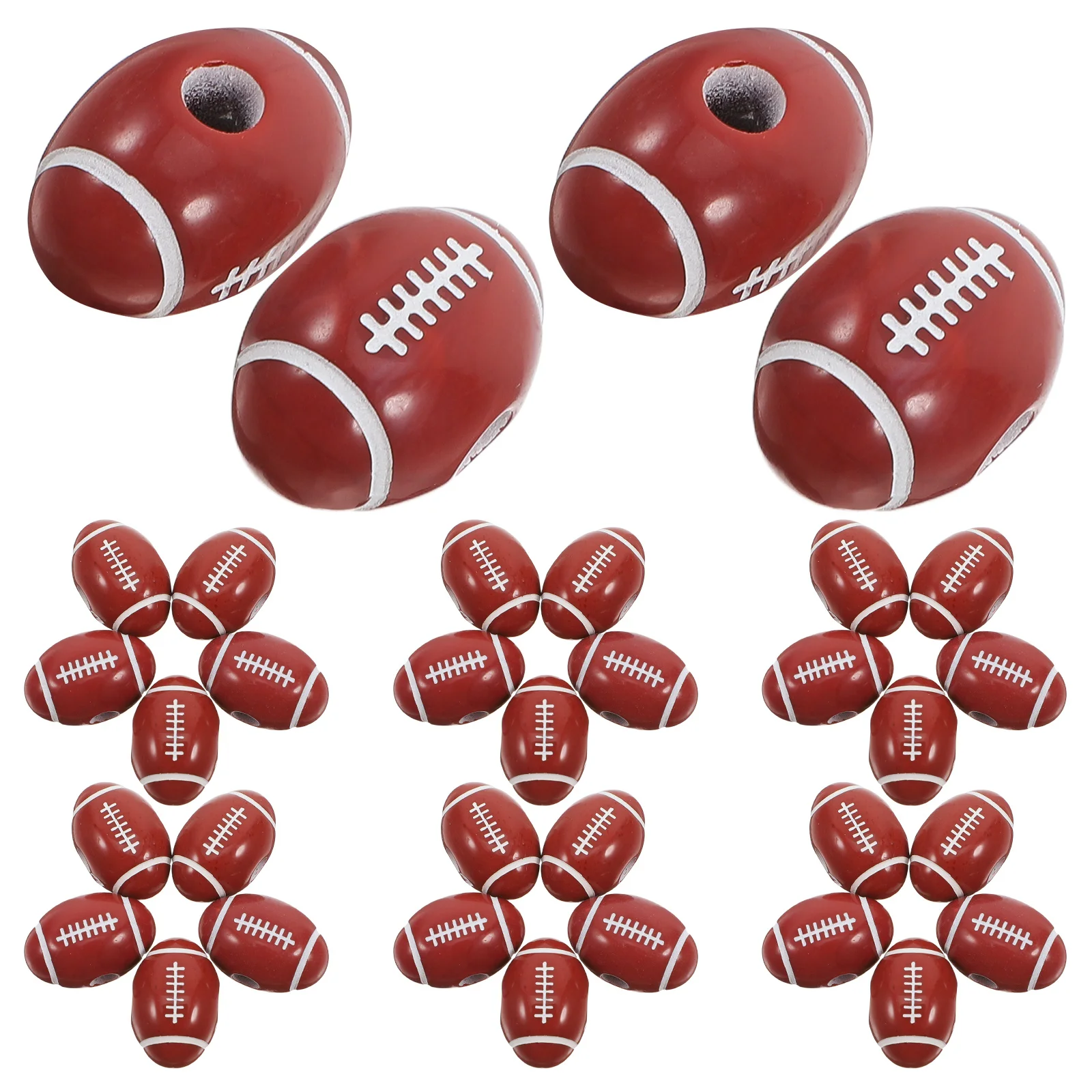 50 قطعة كرات الرجبي الاكريليك الخرز مادة متينة تعزيز مهارات التنسيق بين اليدين الرياضة حبة سحر الكرة الخرز