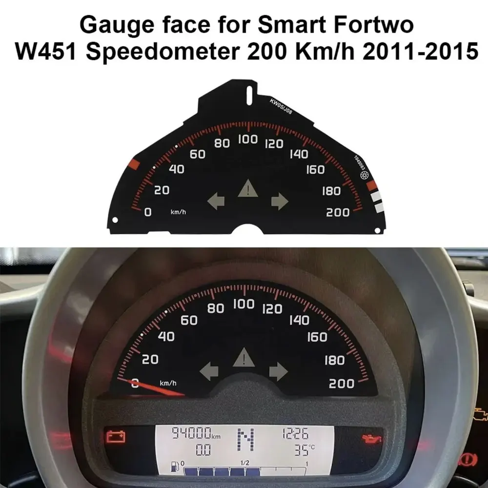 3-teiliges Set Anzeigegeräte für Smart Fortwo W451 Tachometer, Drehzahlmesser und Uhr 200 km/h 160 km/h – Detail 3