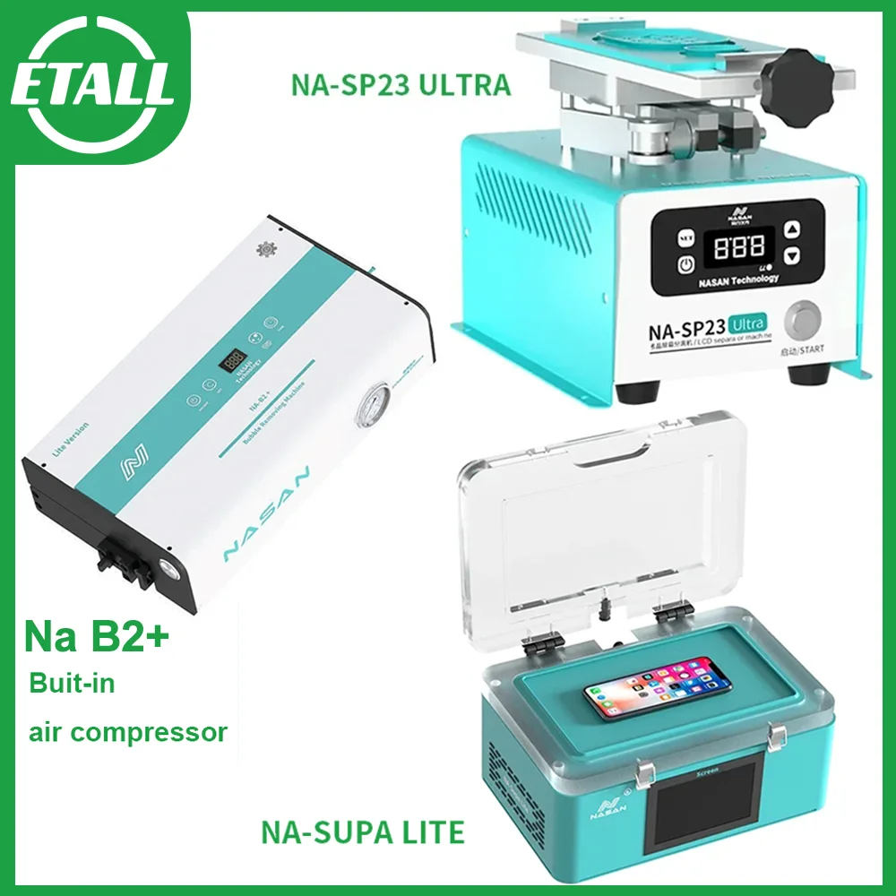 

Nasan NA-SUPA lite MINI Vacuum Laminate Machine Na-b2+ NA-SP23 Ultra Bubble Remover for Flat Curved Touch LCD Screen