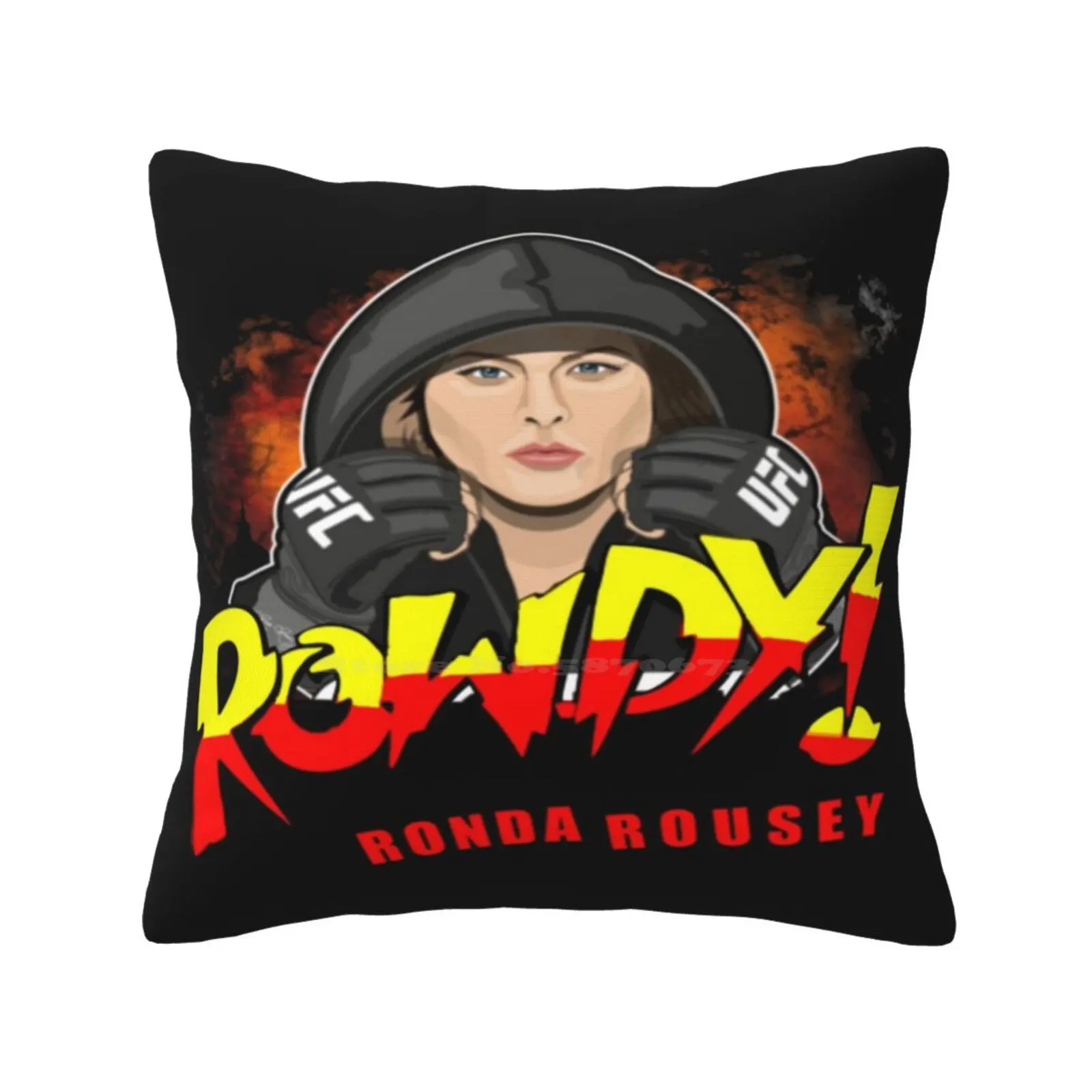 Rowdy Ronda Rousey Pillow Cover Hug Pillowcase Comics Ronda Rousey Dnb Ronda Rousey Fear Ronda Rousey Female Ronda Rouseys