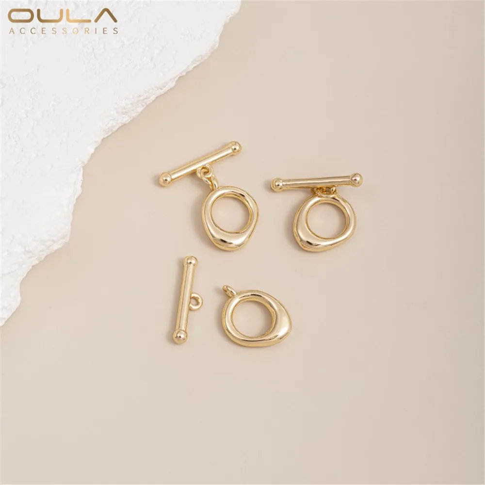 

1pcs 14K Gold-plated Irregular Plum Blossom-shaped Lip-shaped Small OT Clasp, Diy Pearl Jewelry Clasp Accessory