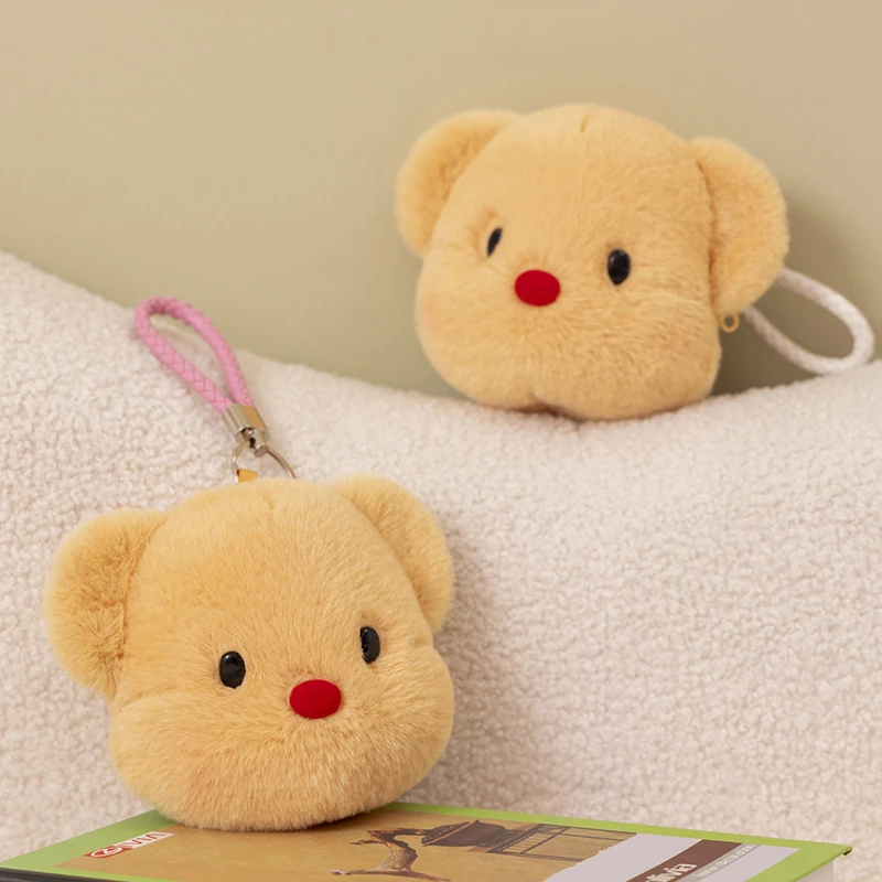 Morbido peluche portamonete Kawaii butter bear portamonete portamonete Candy Zipper Pouch chiavi auricolari sacchetti di immagazzinaggio della carta di credito portachiavi