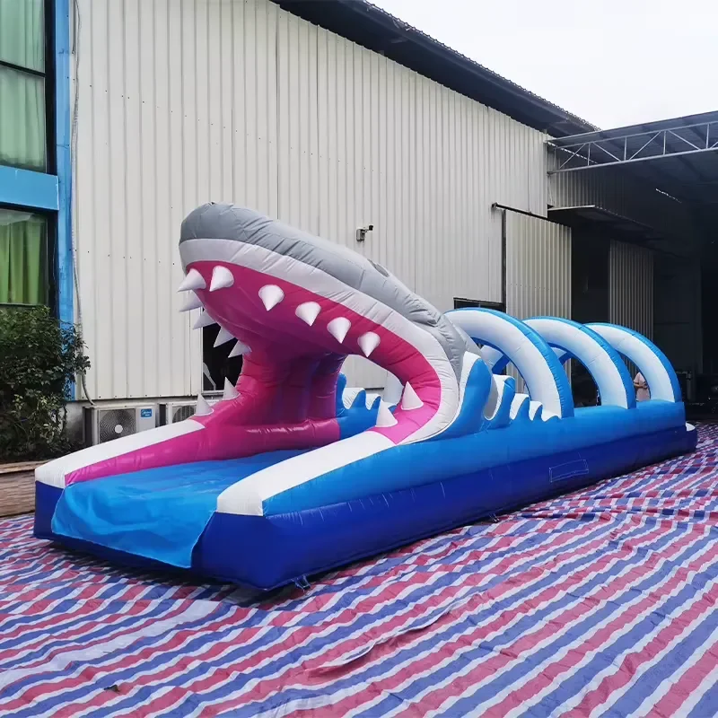 Commercial Large Inflatable Shark Belly Slide with Arch for Kids and Adults PVC Material Indoor/Outdoor Use