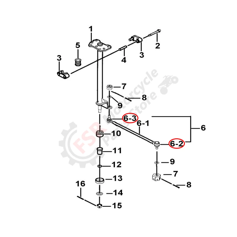وصلة كروية لقضيب التوجيه، تناسب TGB BLADE 550 EFI 600 1000 LT /LTX MAX E5/T3b TARGET 325، P/N:516040 516039 N13001، أجزاء رباعية #3