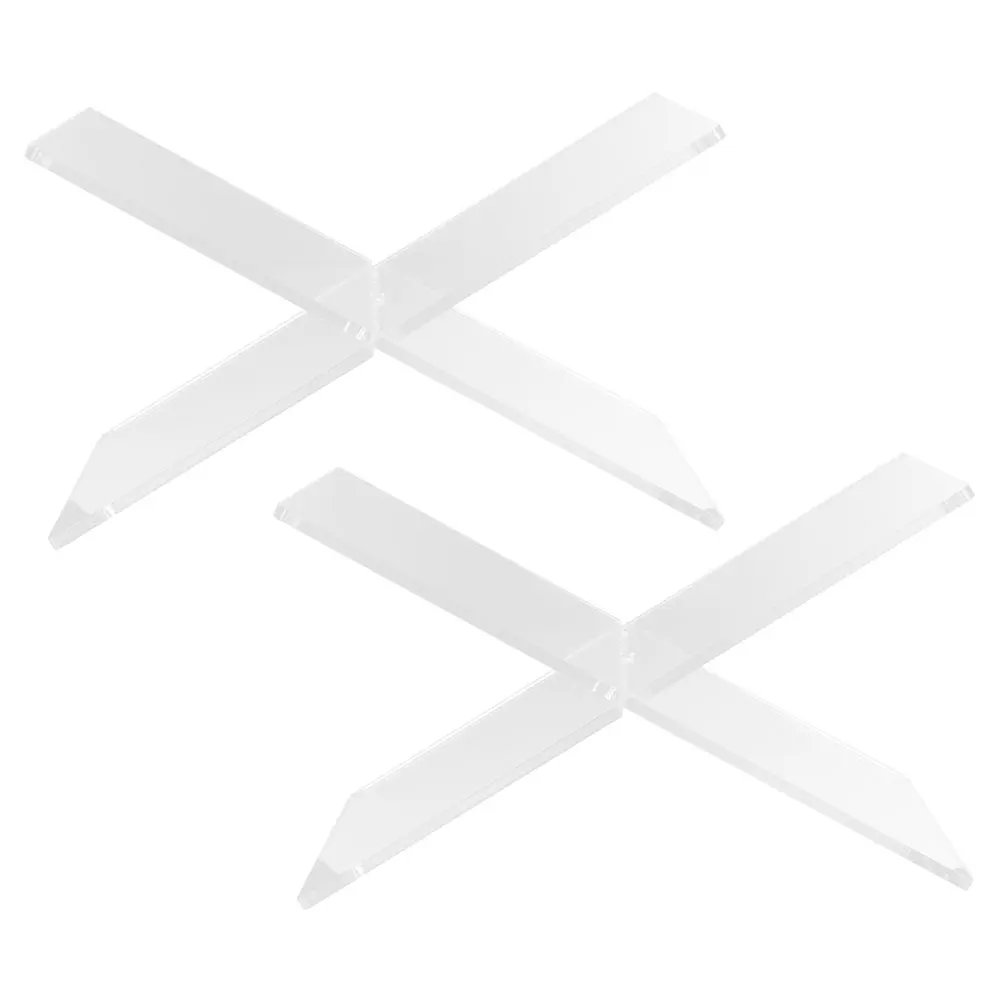 2 قطعة حامل كتب أكريليك X شكل حامل كتب قاعدة ثابتة حامل القراءة رف شاشة لسطح المكتب للكتب وصفات الوثائق #1