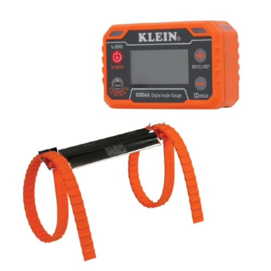 

Набор электронных цифровых уровней и угломеров Klein Tools 80155 (2 шт.) с LED-индикацией угла, комплект для сантехников, диапазоны 0-90° и 0-180°, с ремешками
