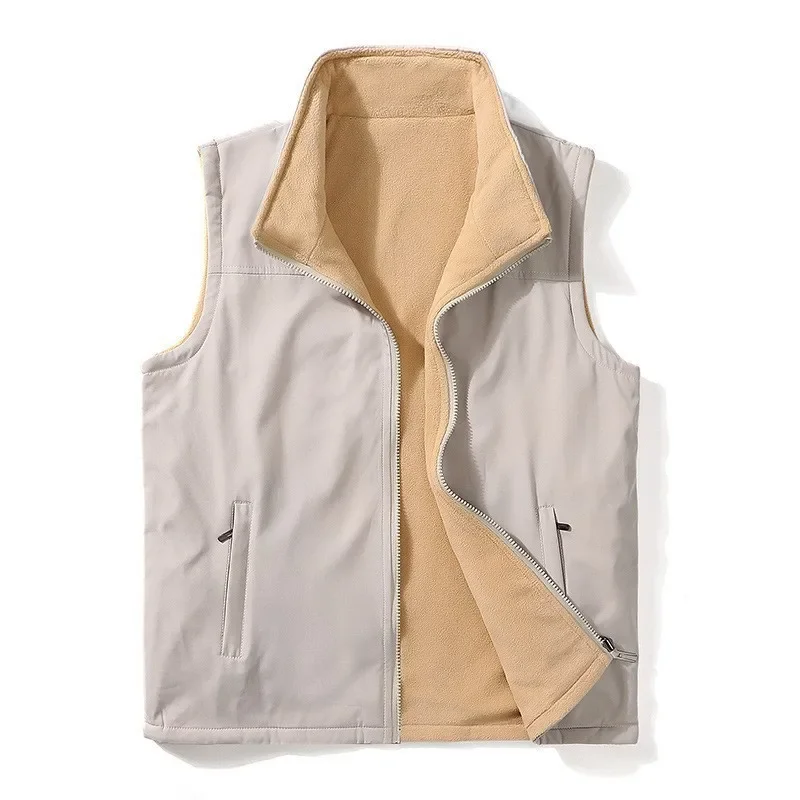 

Double-sided Men Winter Vest Baggy Waistcoat Working Clothes Men's Autumn and Winter Outdoor Leisure Sports Sleeveless Vests