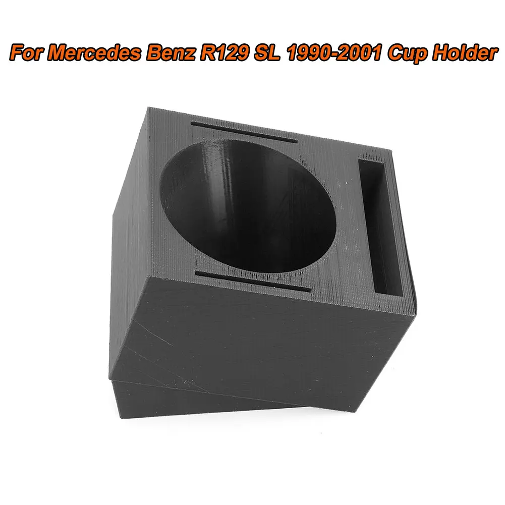 Car Interior Cup Holder For Mercedes Benz R129 SL 1990-2001  Black Water/Phone Slot AB Plastic Car Accessories