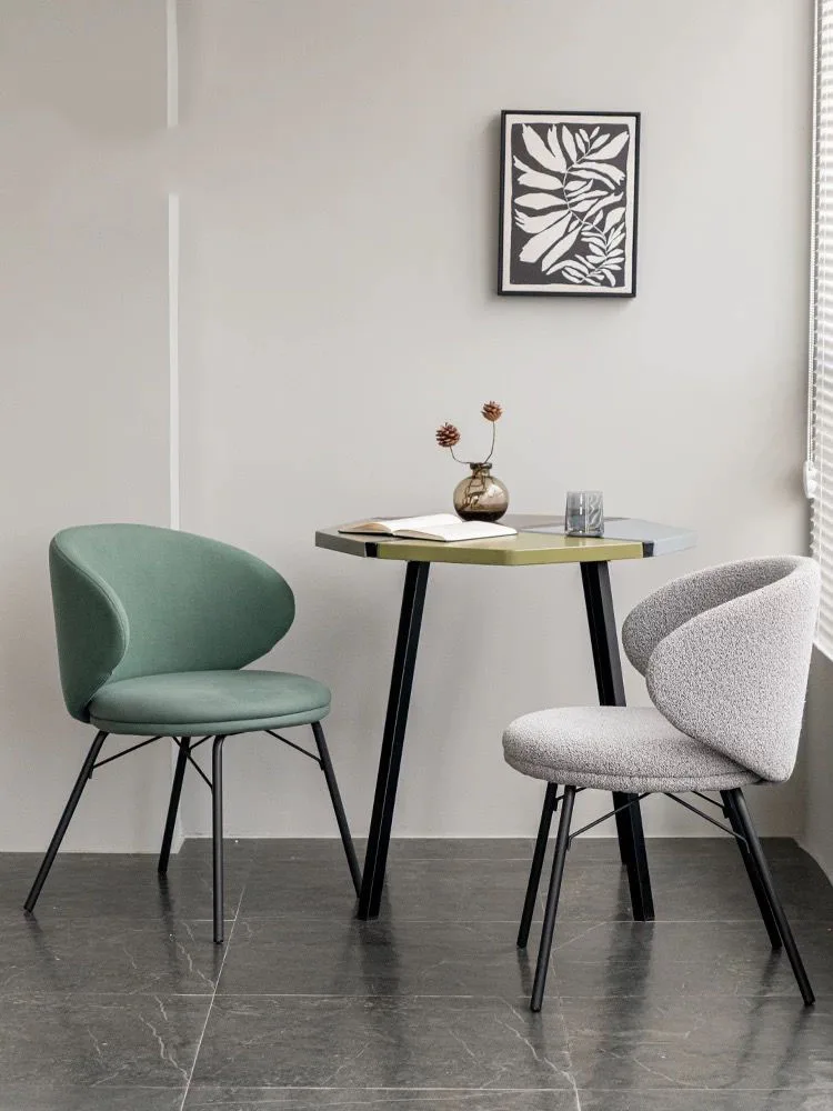 Nordic Living Room Chair Soft Pack Backrest Dining Chair Leisure Chair Furniture Coffee Shop Leisure Negotiation Chair