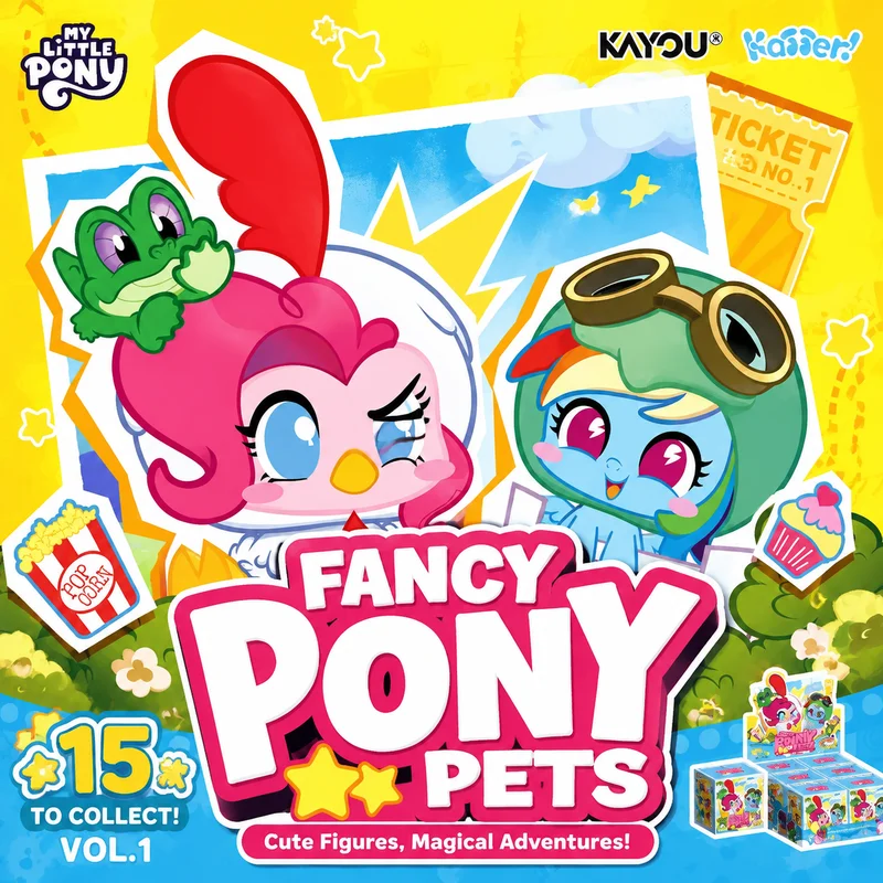 Kayou My Little Pony Fancy Pony Pets Blind Box Mini Collectible Figurine Desktop Ornament Adult Collectors Mystery Box Gift Toy