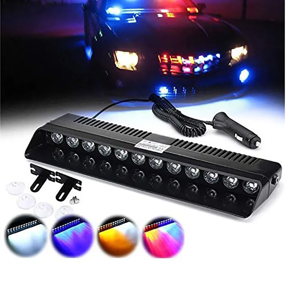 NORGOS Police Lights for Car Flashing lights Strobe flasher Bar LED Emergency Beacon Warning Lamp Truck for BMW Volkswagen Golf