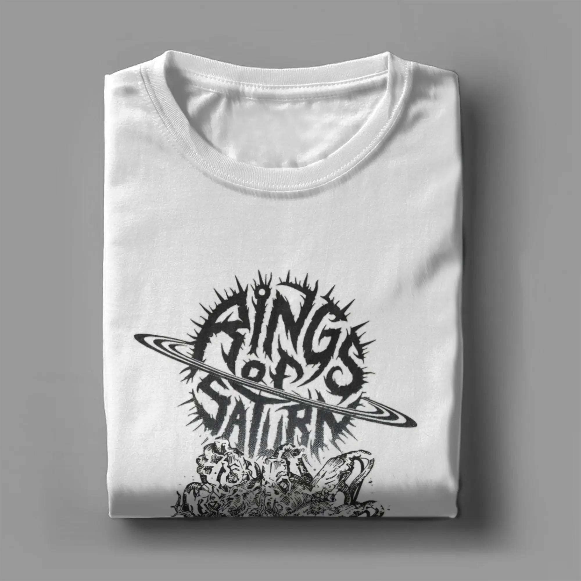 خواتم زحل الفرقة تي شيرت الصيف Harajuku تي شيرت الرجال 100 القطن س الرقبة 4XL 5XL 6XL تيز قصيرة الأكمام خمر القمم