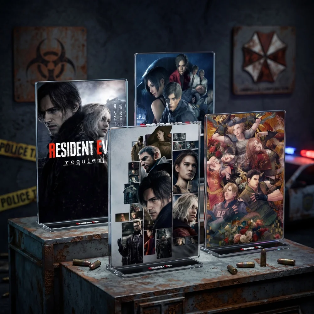 Resident Evil 30Th Anniversary Acrylic Stand Keychain Leon Claire Chris Jill Grace Ada Desktop Decor 2026 New