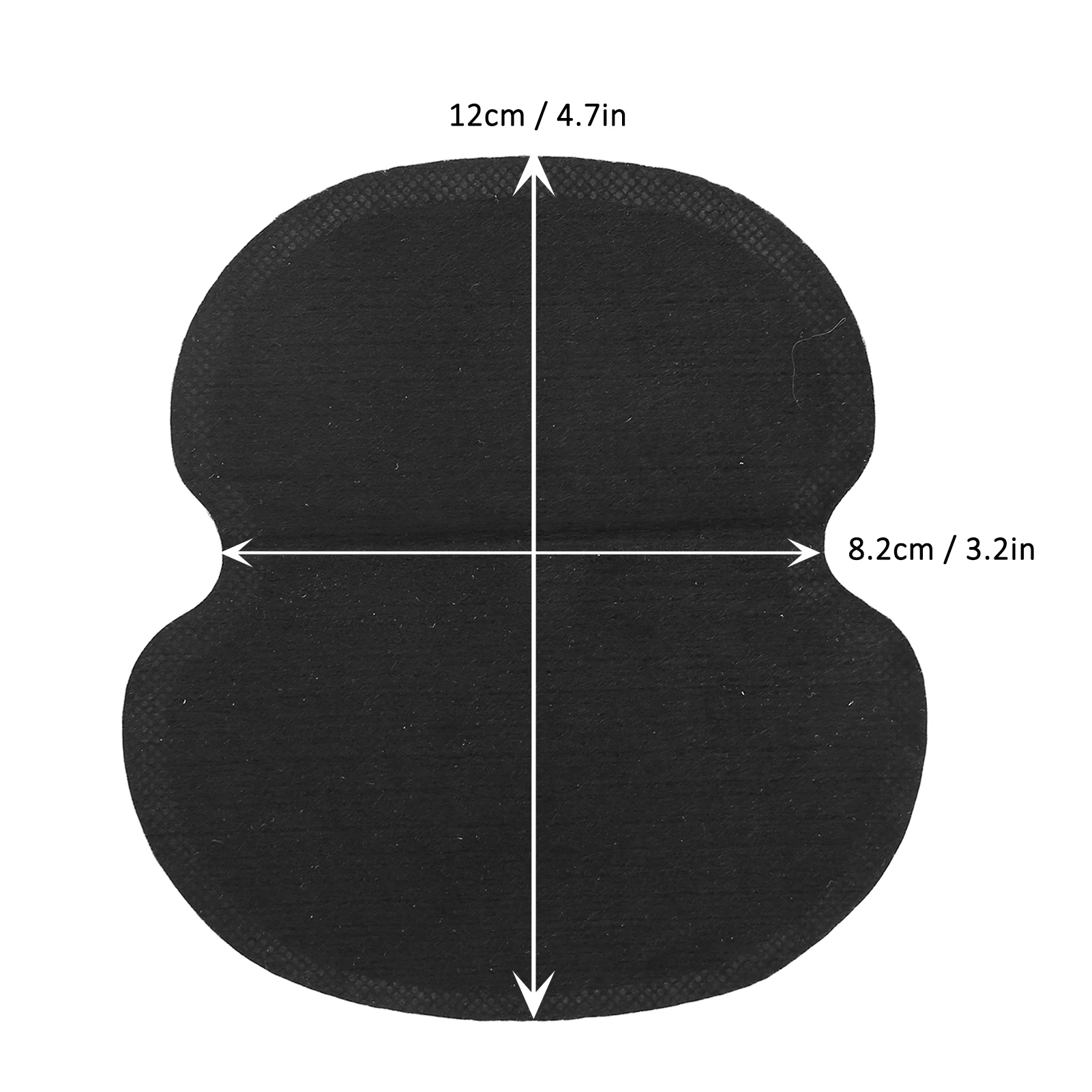 60pcs Underarm Sweat Pads NonWoven Fabric Dress Clothing Underarm Armpit Sweat Pads Black