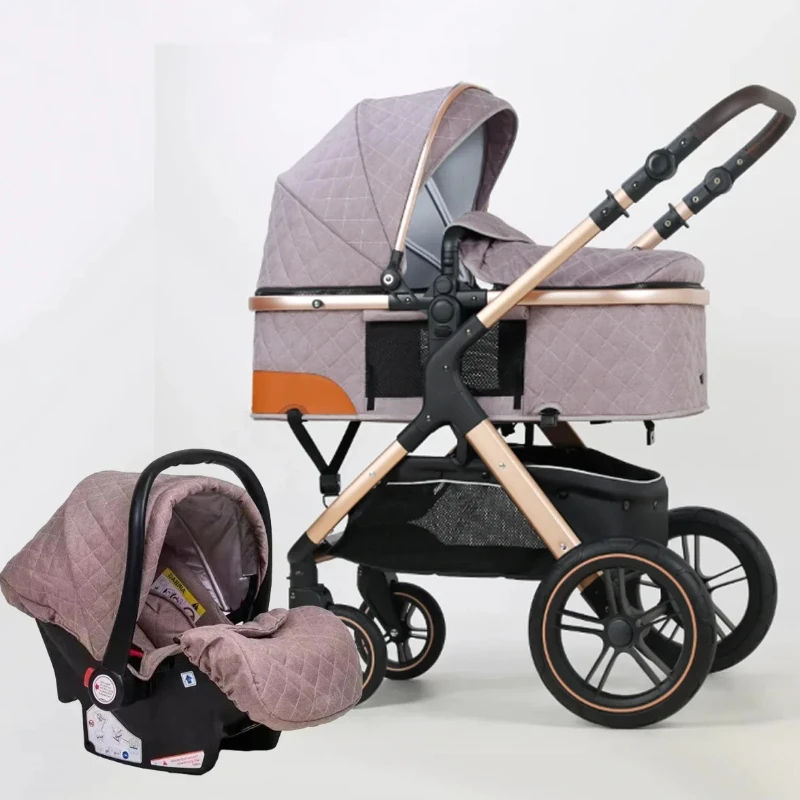 

Baby stroller,one click folding,two-way push,3-in-1,lightweight,can sit or lie down,portable baby stroller Suitable for ages 0-3