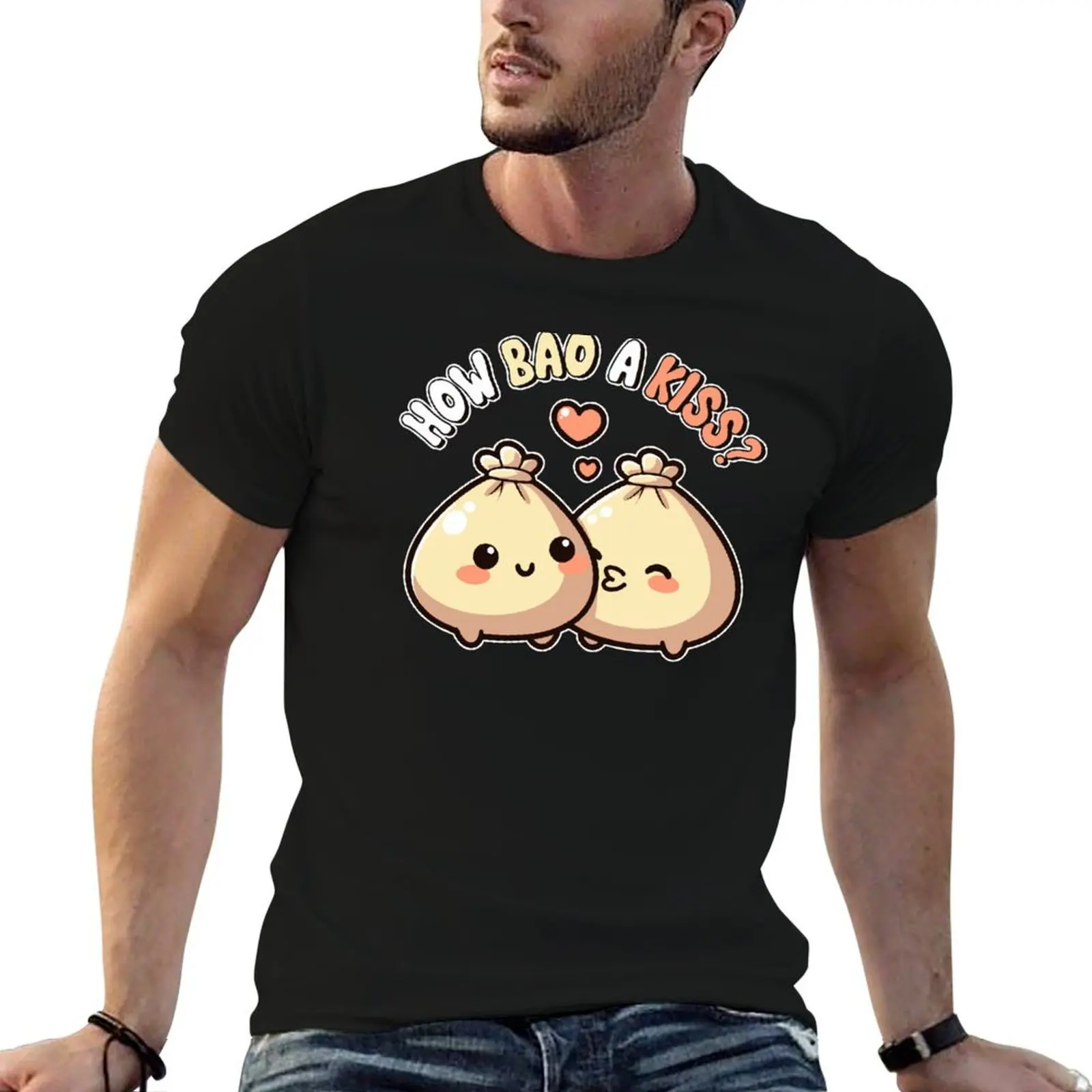 How Bao A Kiss - Cute Kawaii Dumpling Bao Pun Relaxed Fit T-Shirt boys whites essential t shirt cute clothes clothing for men