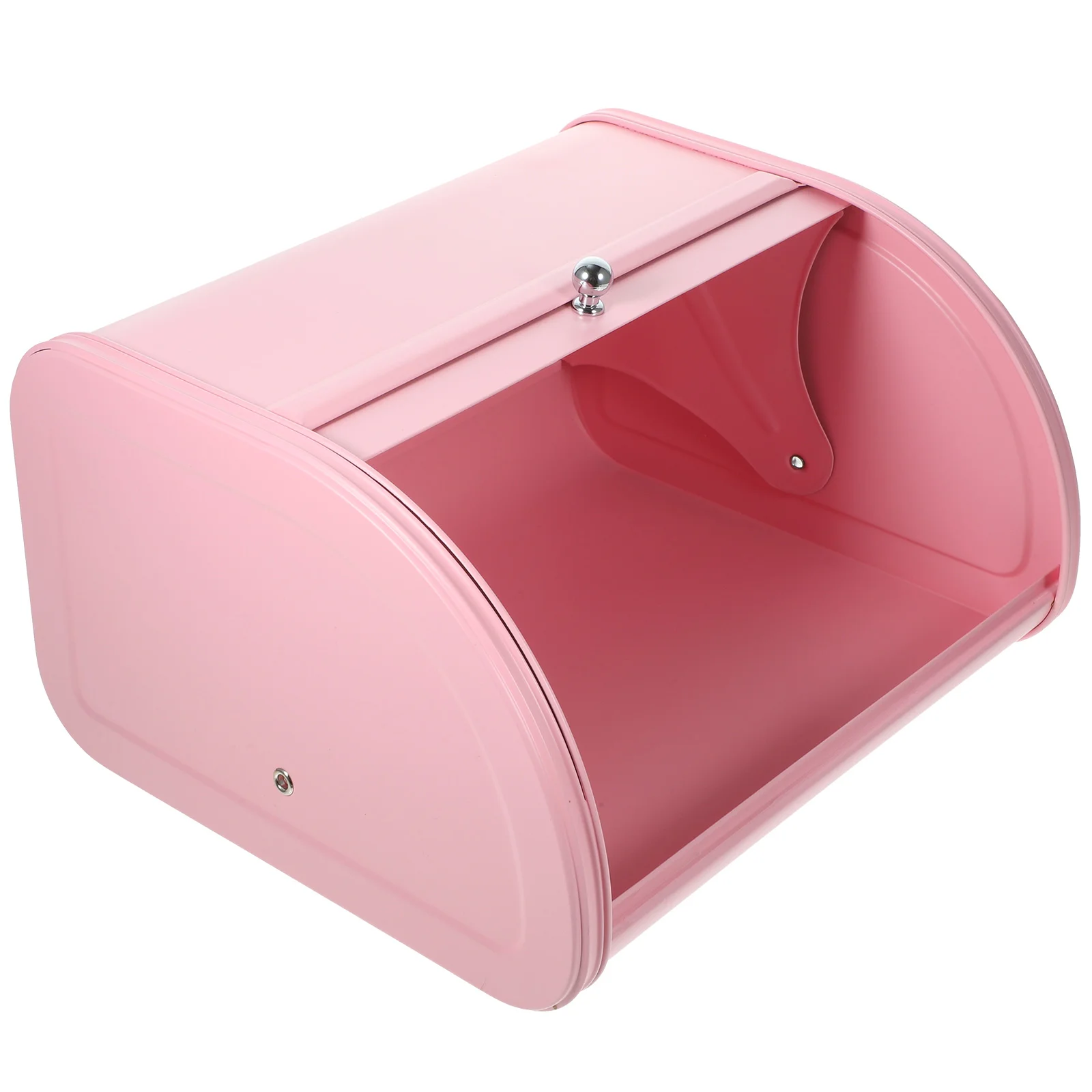 

Bread Holder Countertop Kitchen Storage Metal Loaf Container Pink Iron Snack Boxes