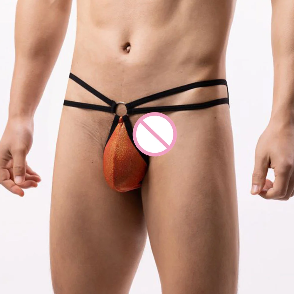 

Sexy Mens Underwear Low Waist U Convex Pouch Briefs Underpants Seamless Panties Hollow Tanga Slip Bikini Erotic Lingerie