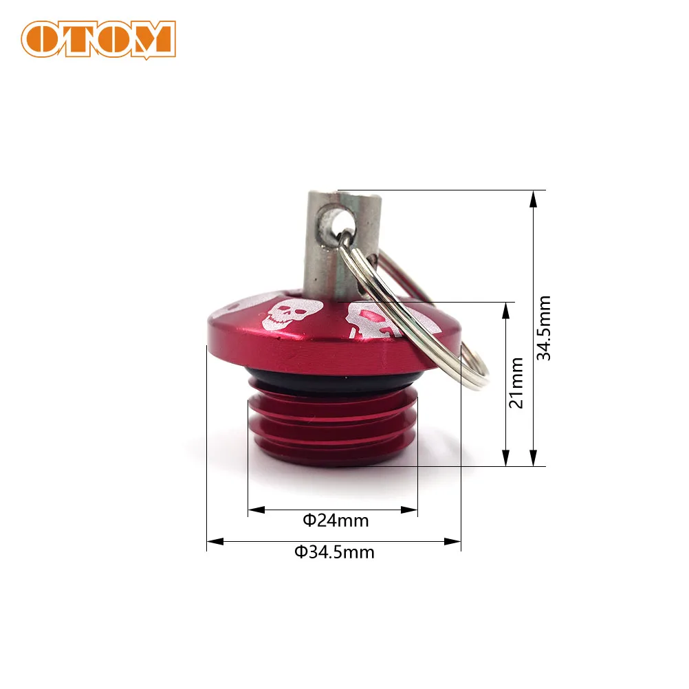 OTOM Safety Oil Filler Plug Anti-theft Bolt Aluminum Stopper Cap For ZONGSHEN Engine NC250 NC450 KAYO Motoland BSE Megelli Xmoto