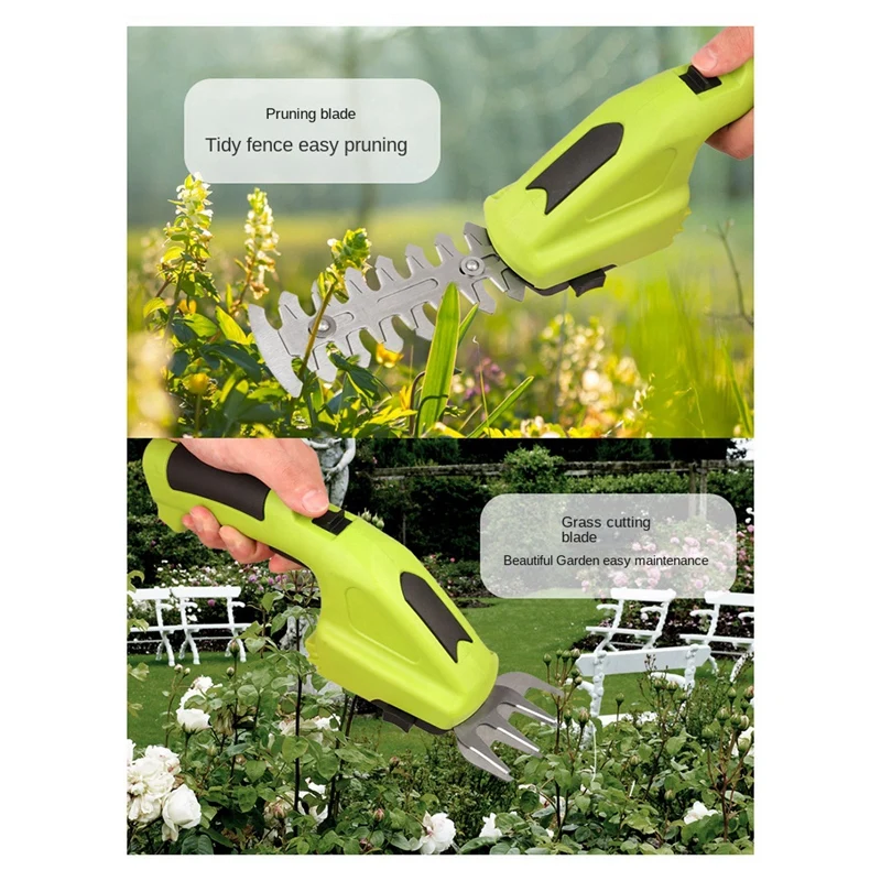 Lithium Battery One-Handed Hedge Trimmer Rechargeable Cordless Fence Scissors Weeder Mower