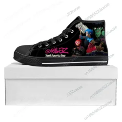 Gorillaz Virtual Rock Band Fashion High Top High Quality Sneakers Mens Womens Teenager Canvas Sneaker Couple Shoes Custom Shoe