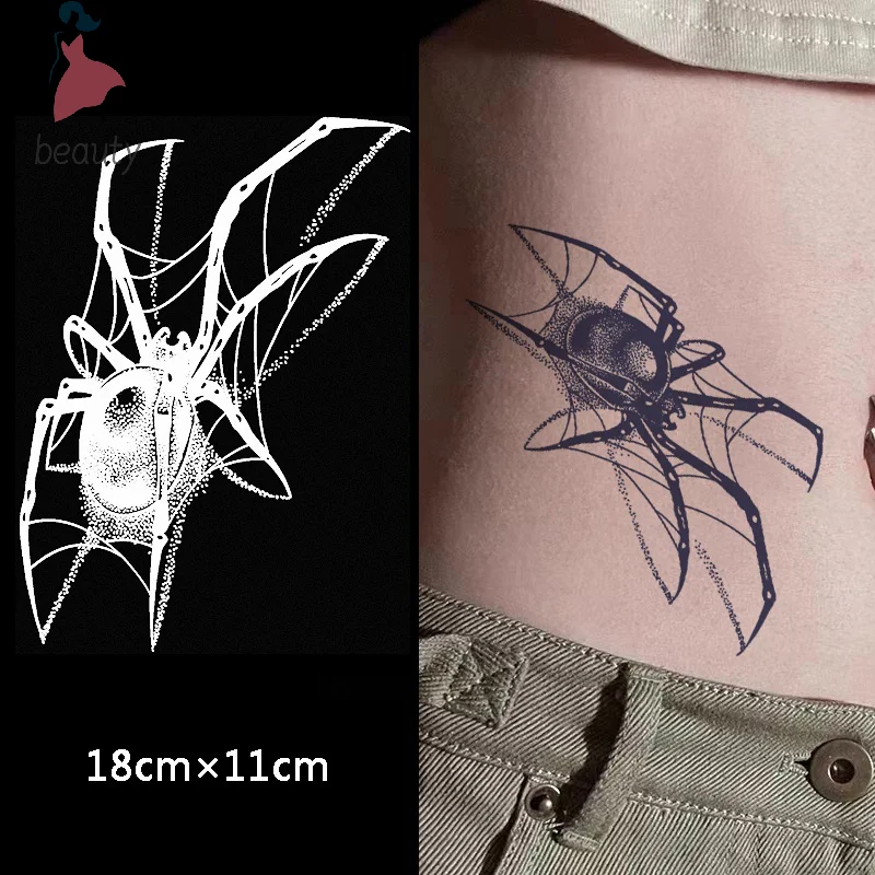 Pegatinas de tatuaje a base de hierbas, Tatuajes Temporales de telaraña duradera Punk, tatuaje falso, productos baratos, pegatina de tatuaje de Arte de Festival para hombre