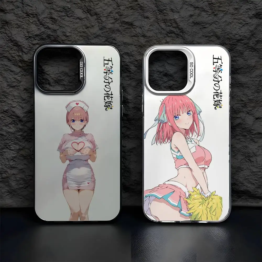 Q-quintessential Quintuplets جراب هاتف آيفون 17 16 15 14 13 12 11 برو ماكس الهواء متعدد الألوان ماتي ليزر أورورا فوندا #1