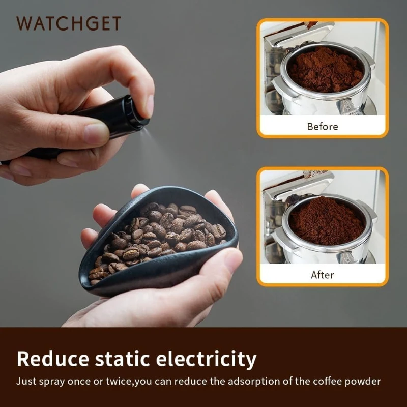 Tragbares Antistatik-Kaffeedosierbecher- und Sprühtray-Set – Pulverkontrolle für Espresso-Mühlenzubehör für Barista und Heimgebrauch – Detail 2