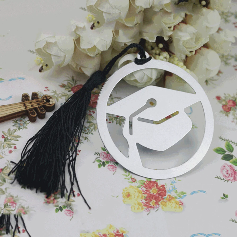 

12pcs Doctoral Cap Bookmarks Metal Page Markers Graduation Gifts Student Presents Premium Stainless Steel Design For Readers