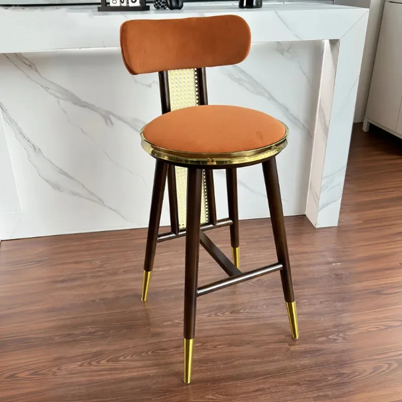 

Minimalist Vintage Bar Chair Classic Trendy Comfortable Beauty Bar Chair Premium Aesthetic Taburetes De Bar Luxury Furniture
