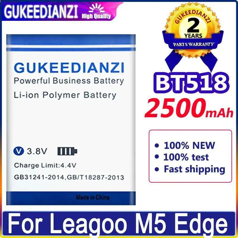 

2500Mah Mobile Phone Battery For Leagoo M5 Edge BT518 High Compatibility