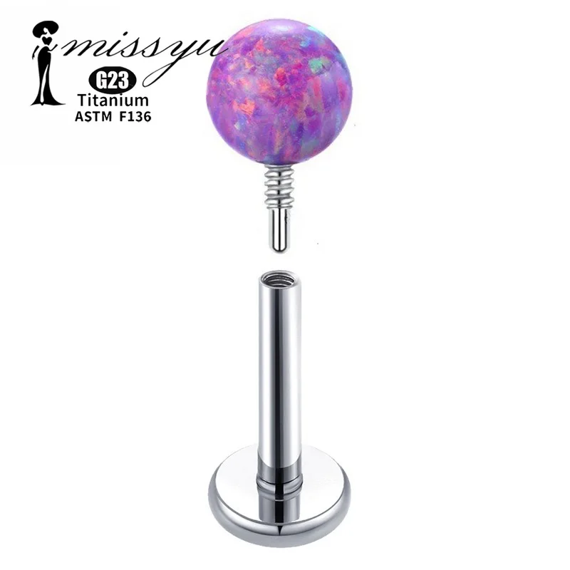 G23 Titan Ohrmuschel Edelstein Piercing Ohrring Nasenpiercing Augenbrauenpiercing Nasenpiercing Lippenimplantat Qualität Körperschmuck – Detail 8