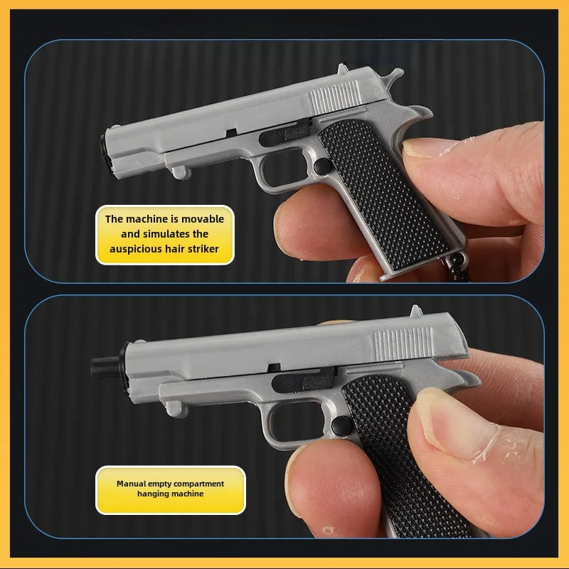 1:3 arma cor 1911 mini pistola modelo chaveiro caixa cega brinquedo pingente presente